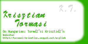 krisztian tormasi business card